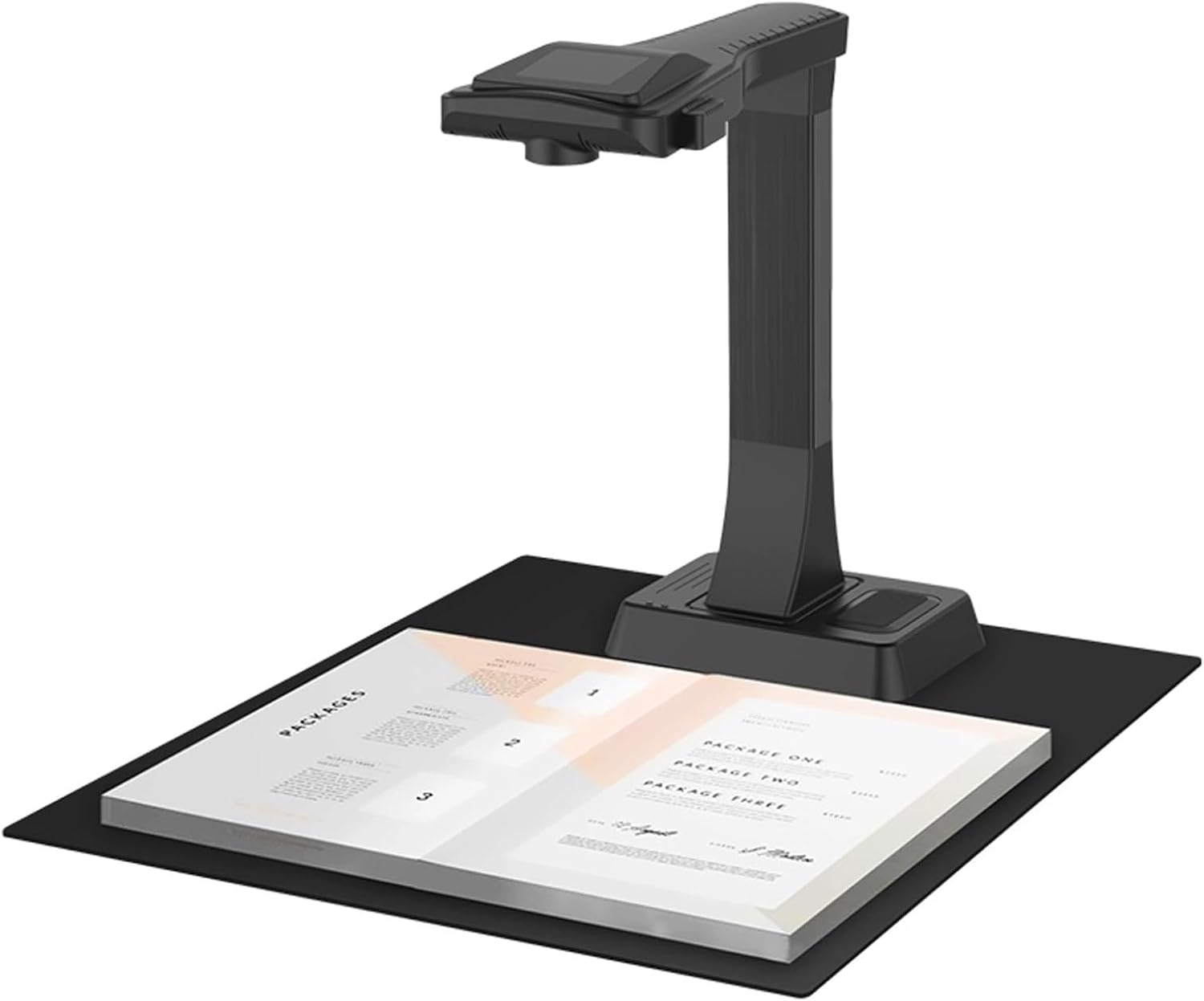 YHJLZNA Portable Document Scanner Camera,28MP Book Document Camera with Deskewing,Capture Size A4,OCR Book Scanner for Remote Lessons Office and Education,Compatible with Windows