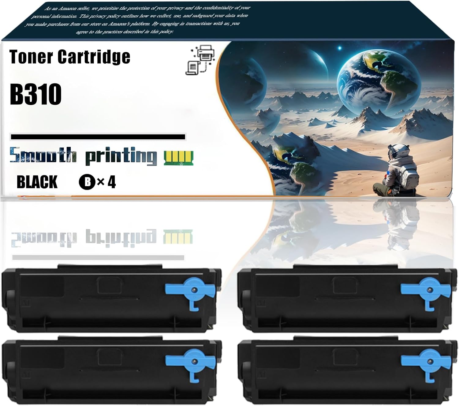 Replacement Parts Toner Cartridge B310 Compatible with Xerox B305 B310 B315 Printers, Contains Chip and Clear Printing (4 Pack Black)