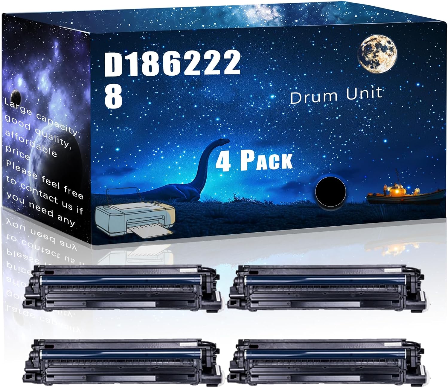 MUCQL Compatible MP C3503 C3003 C4503 C5503 C6003 Printer, D1862228 D1862276 D1862277 D1862278 Compatible Drum Unit Replacement for Ricoh High Yield Meet Printing Needs (4 Pack Black)