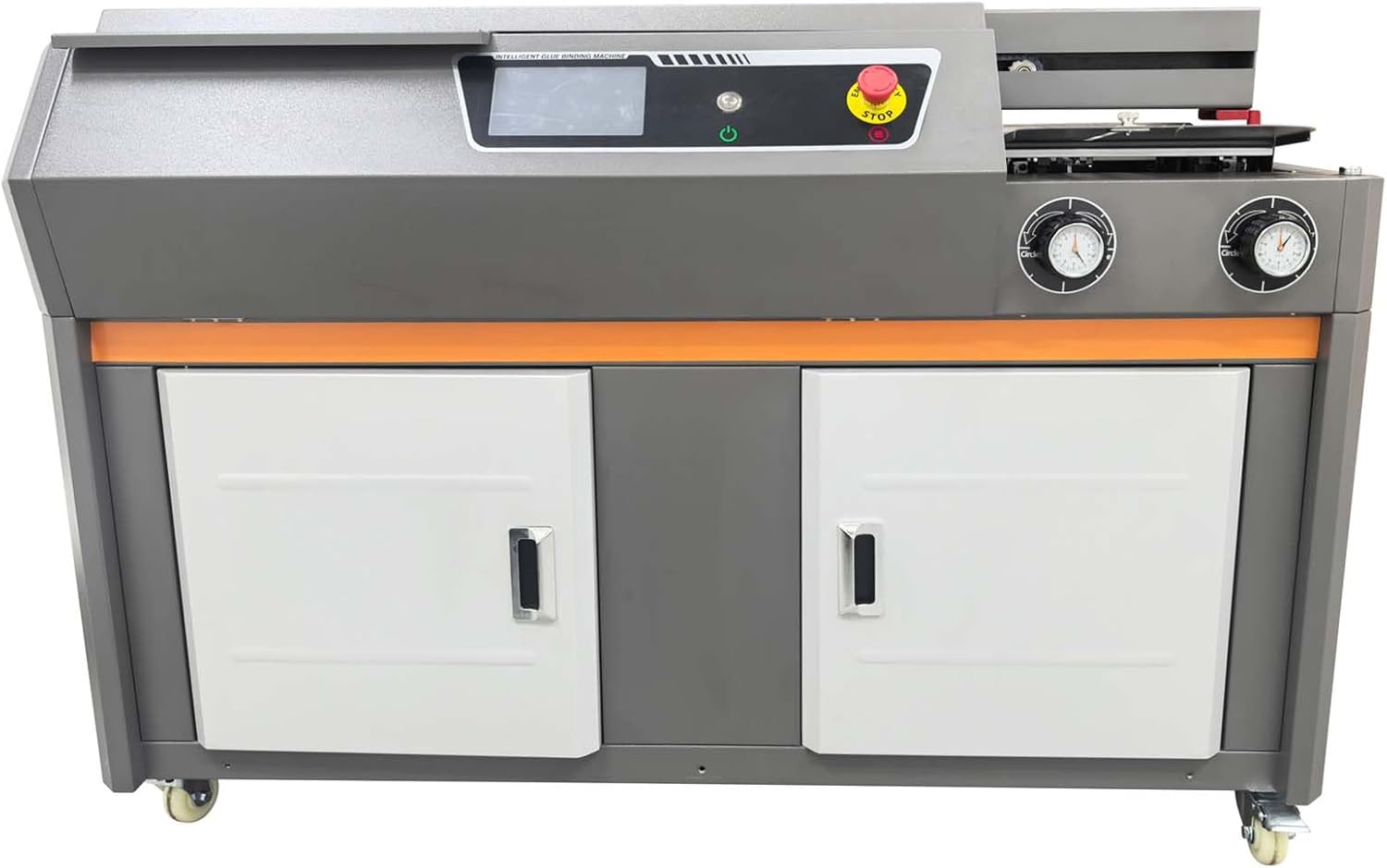 Yokoma 220V A4 Automatic Perfect Binding Machine 1900W Electric Thermal Binder 13.39in Max. Length, 2.36in Thickness for Documents Reports Magazines Scripts Square and Circular Corner Touch Screen