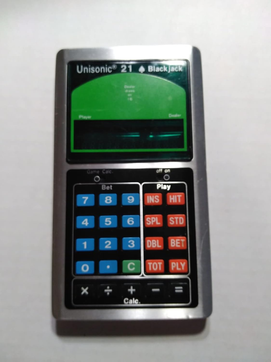 Unisonic Deluxe Pocket Blackjack Computer with Calculator Model# Unisonic Blackjack 21 Calcualtor P-1