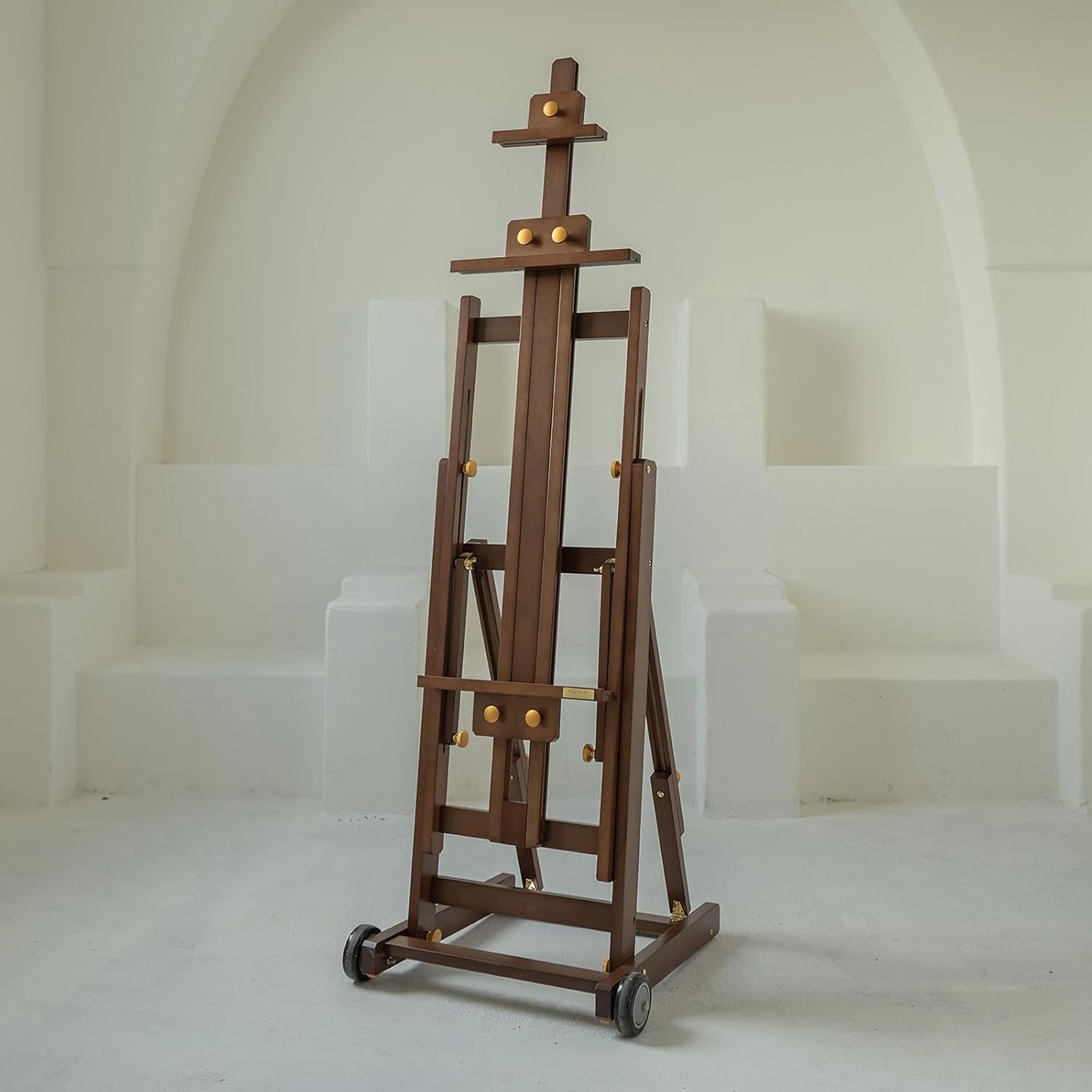 MEEDEN PRO Assembly-Free Art Easel - Professional Artist Easel with Wheels - Beech Wood Large Easel for Painting Canvas Up to 77