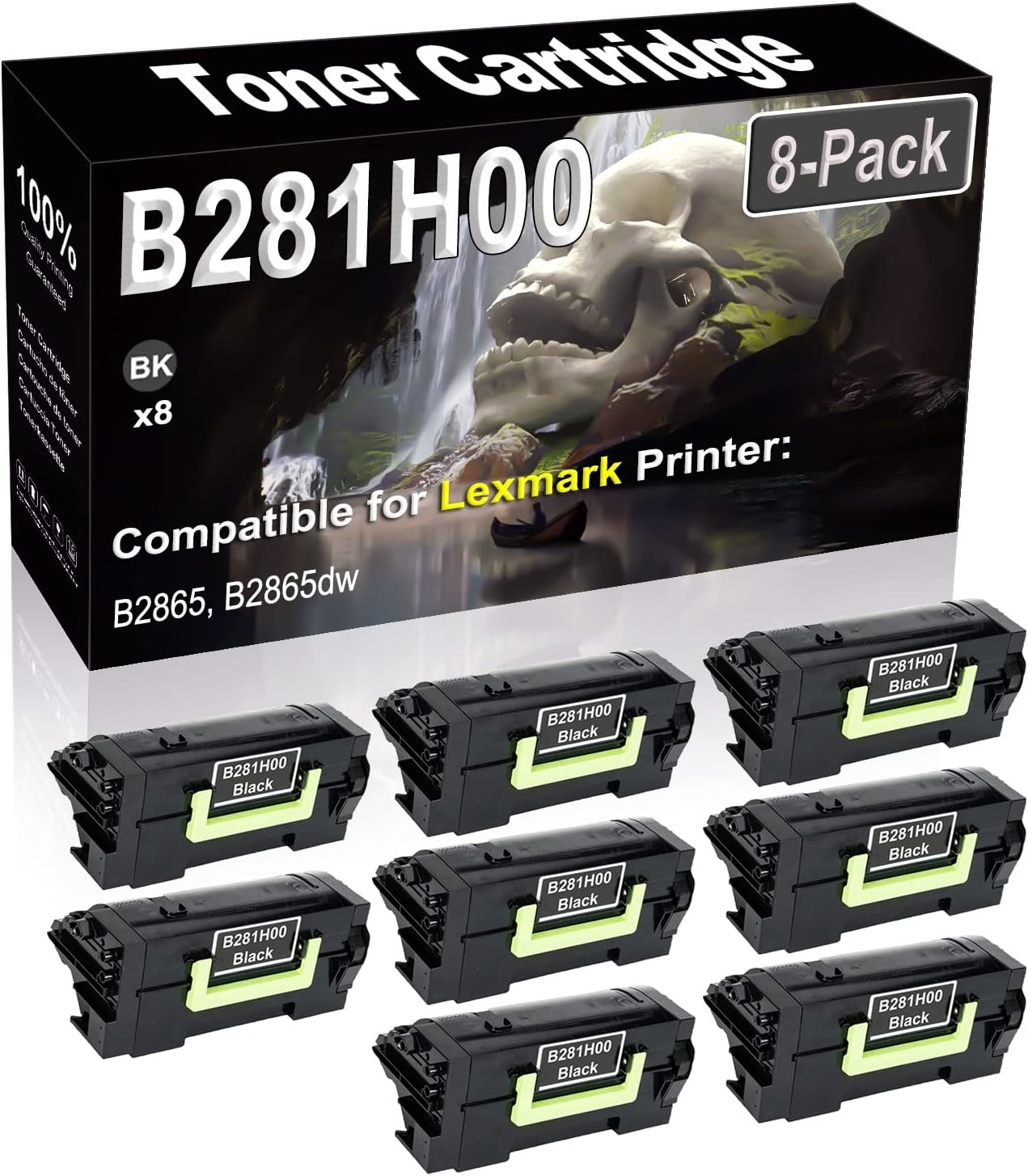 SINIYA 8-Pack (Black) Compatible High Yield B281H00 Laser Printer Toner Cartridge use for B2865 B2865dw Printer