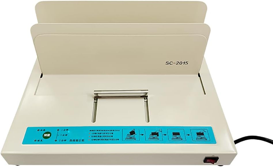 JKSVTF Hot Glue Binding Machine, Electric Book Binder for A3(Short Edge)/A4/A5/B5, 1-55MM Binding Thickness, for Tenders, Insurance Policy Contracts, Reports, Ideal for Office Use