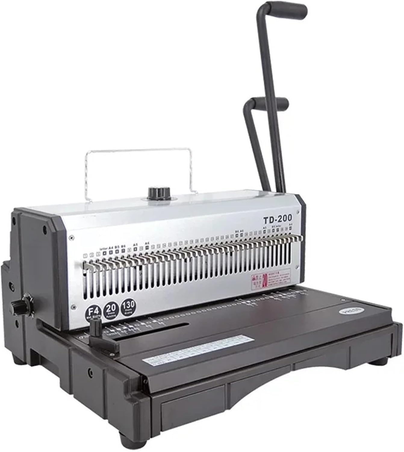 Binding Machine, Manual Punching Machine Double Iron Ring Photo Menu Album Contract Document Desk Calendar Binding Machine F4 33cm 40 Hole Punch