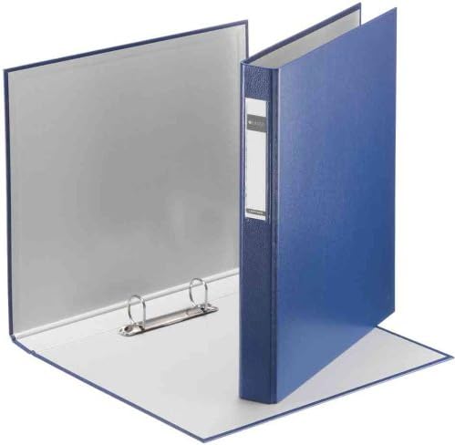 Leitz Pack of 5 Standard Ring Binders, DIN A5, Blue, Mechanism