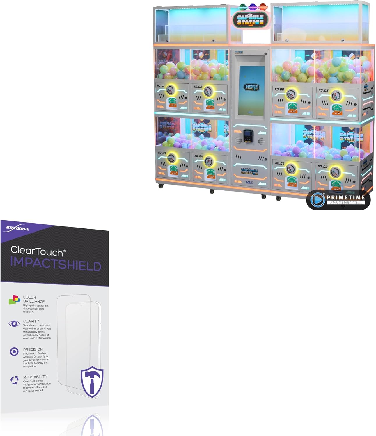 BoxWave Screen Protector Compatible With UNIS Capsule Station - ClearTouch ImpactShield (2-Pack), Impenetrable Screen Protector Flexible Film