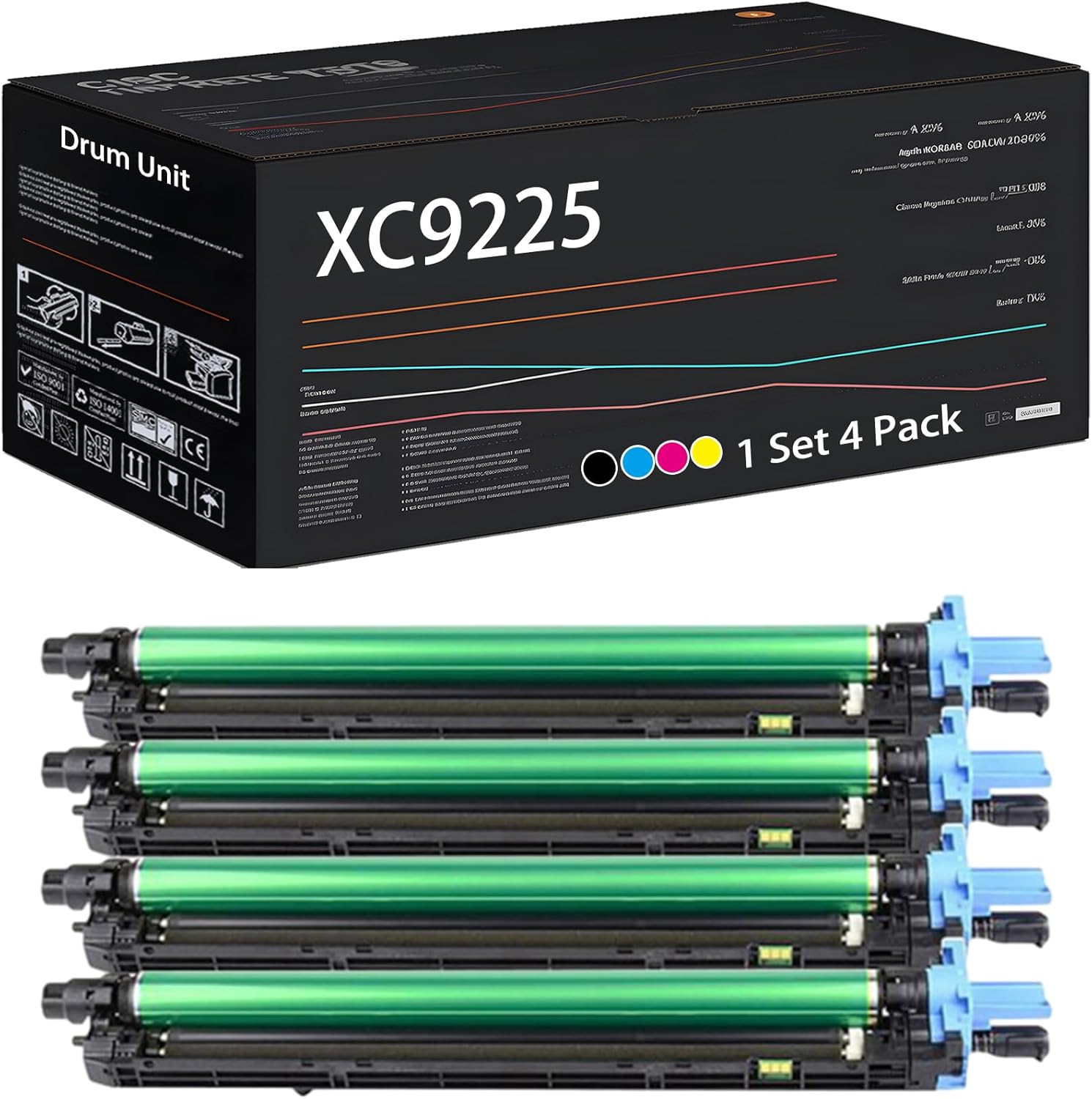 Compatible for Lexmark XC9225 Drum Unit Work for Lexmark XC9225 XC9235 XC9245 XC9255 XC9265 Printers, with Chip, High Yield 90000 Pages, High-Definition Printing (Multicolor)