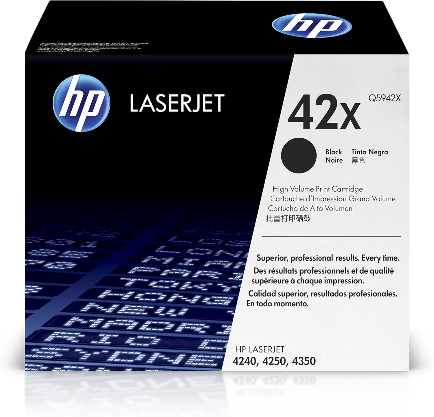 HP Original 42X Black High-Yield Toner Cartridge | Works LaserJet 4240, 4250, 4350 Series | Q5942X