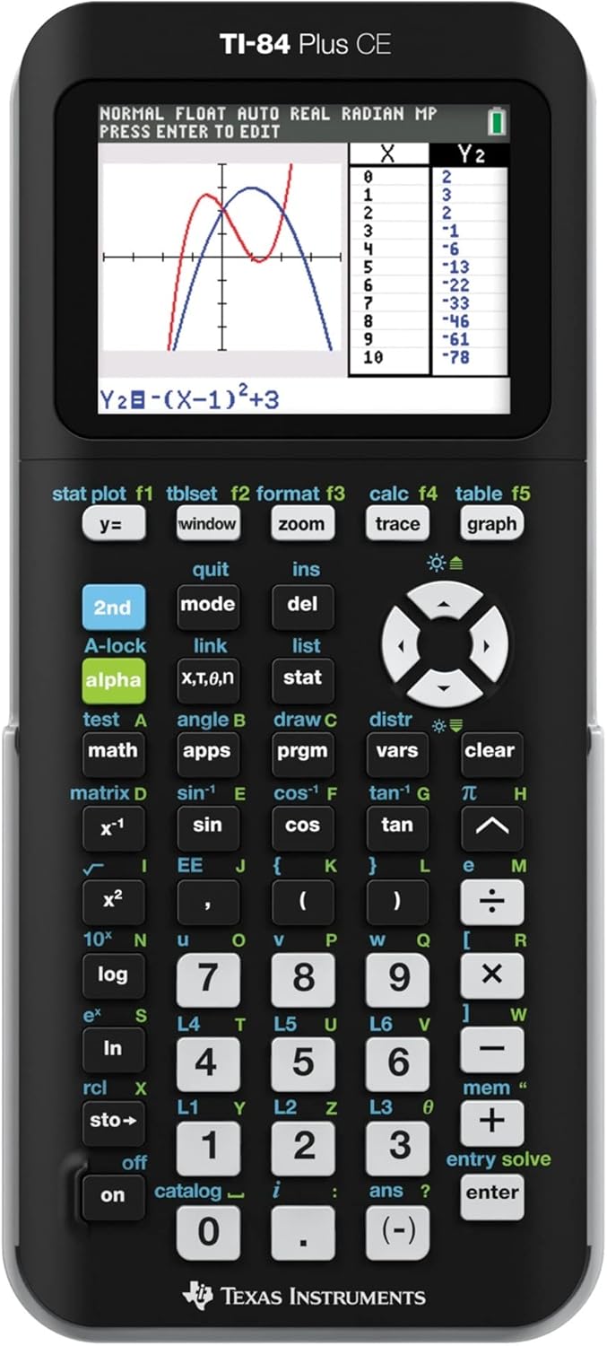 Texas Instruments® TI-84 Plus CE Python Graphing Calculator, Black