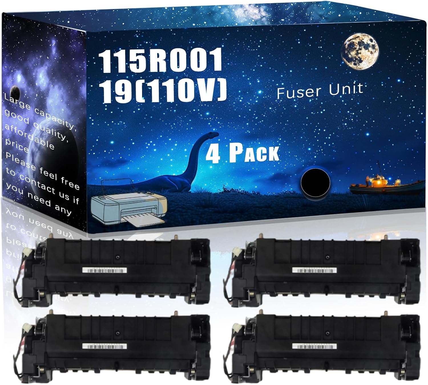 115R00119(110V) Compatible Fuser Unit Replacement for Xerox High Yield Compatible VersaLink B400dn B400n B405dn Printers, Meet Printing Needs (4 Pack Black)