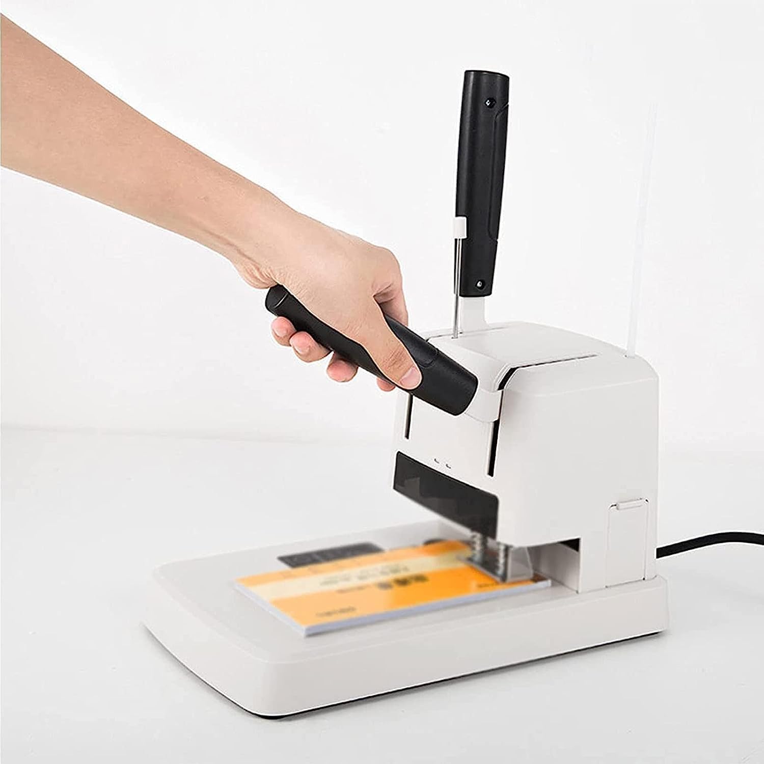 JKSVTF Financial Voucher Binding Machine, Cordless Accounting Manual Punching Machine Hot Melt Riveting Tube Small Glue Binding Machine, Suitable for Office