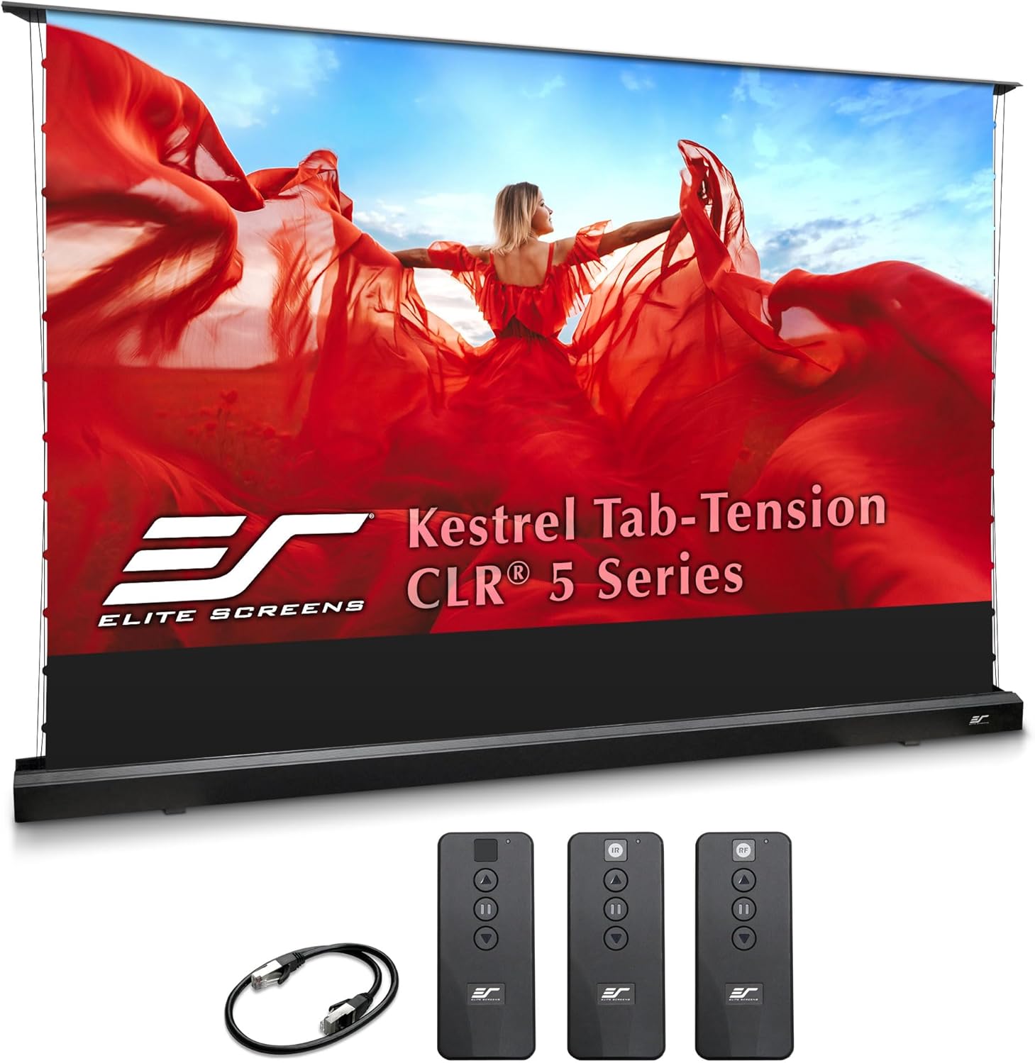 Elite Screens Kestrel Tab-Tension CLR5, 126