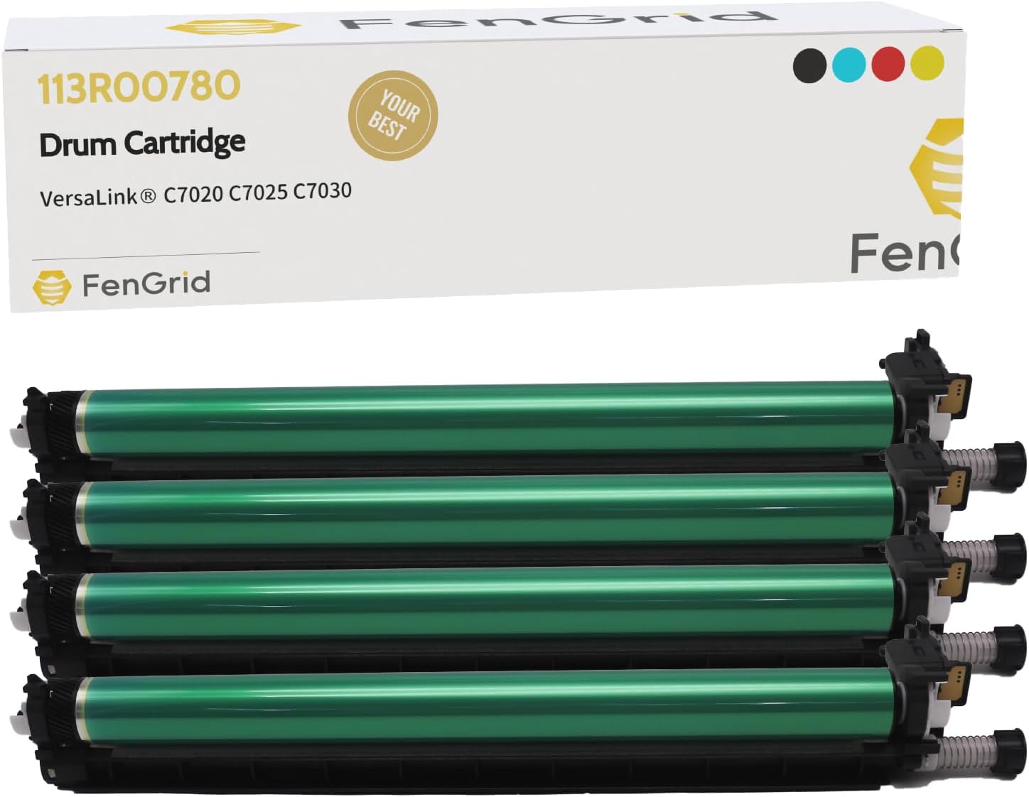 113R00780 Drum Cartridge, R1/R2/R3/R4, 87,000 Page-Yield, Works with Printer Models Xerox 113R00780 VersaLink C7020 C7025 C7030 (4 Pack)