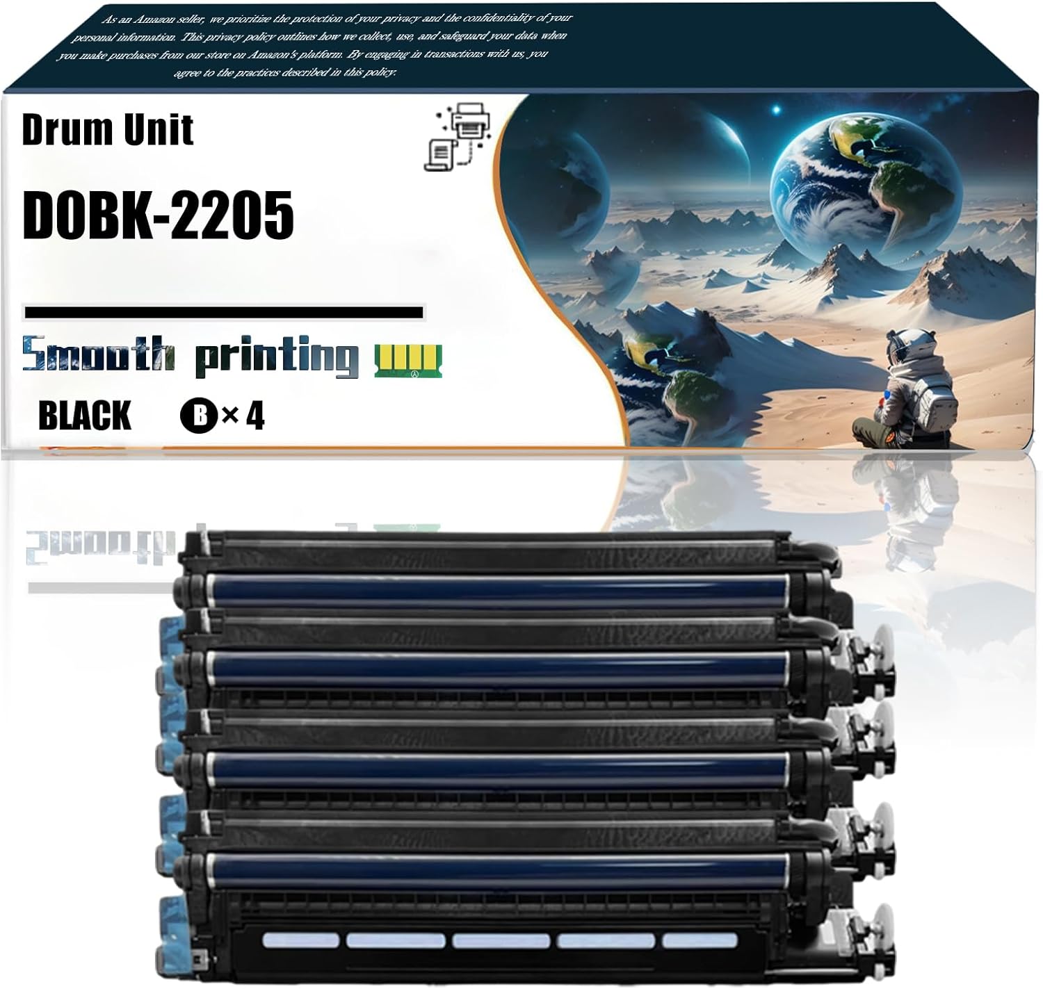 LSSF Replacement Parts Drum Unit D0BK-2205 Compatible with Ricoh IM C2000 C2500 Printers, Contains Chip and Clear Printing (4 Pack Black)