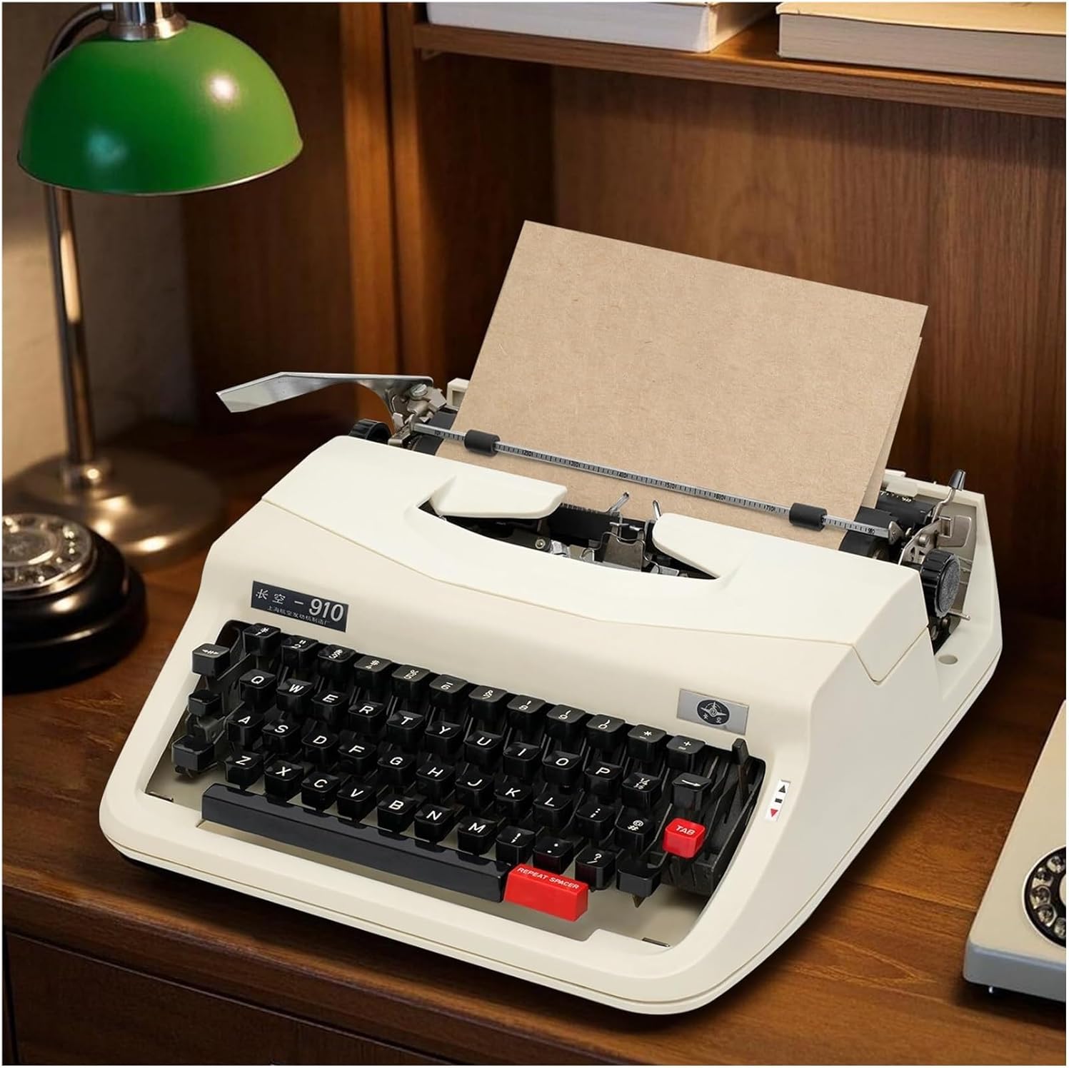 Retro Old-Fashioned Manual Typewriter, Typewriters for Writers for Home Office Study Room Desk Portable Vintage Mechanical Typewriter