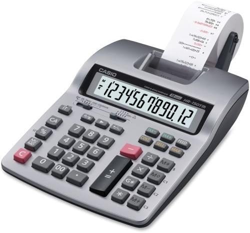 CASIO Enterprises HR150TM HR-150TM Two-Color Printing Calculator, Black/Red Print, 2.4 Lines/Sec