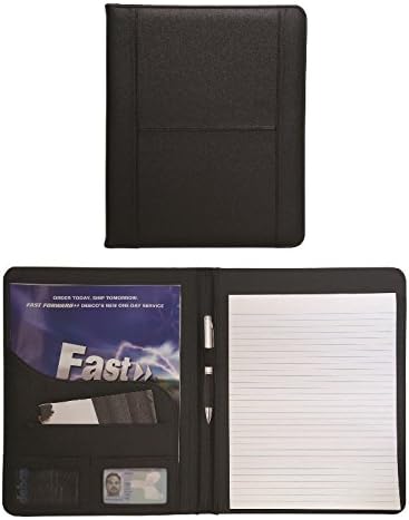 Debco SL8206 PVC Notebook Padfolio - Black - 12 Pack