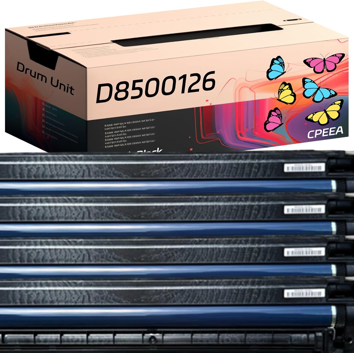 Compatible for Ricoh D8500126 D1170127 D1170128 Drum Unit Work for Ricoh Aficio MP C305SPF C305SP Printers, with Chip, High Yield 22000 Pages, Clear Printing (4 Pack Black)