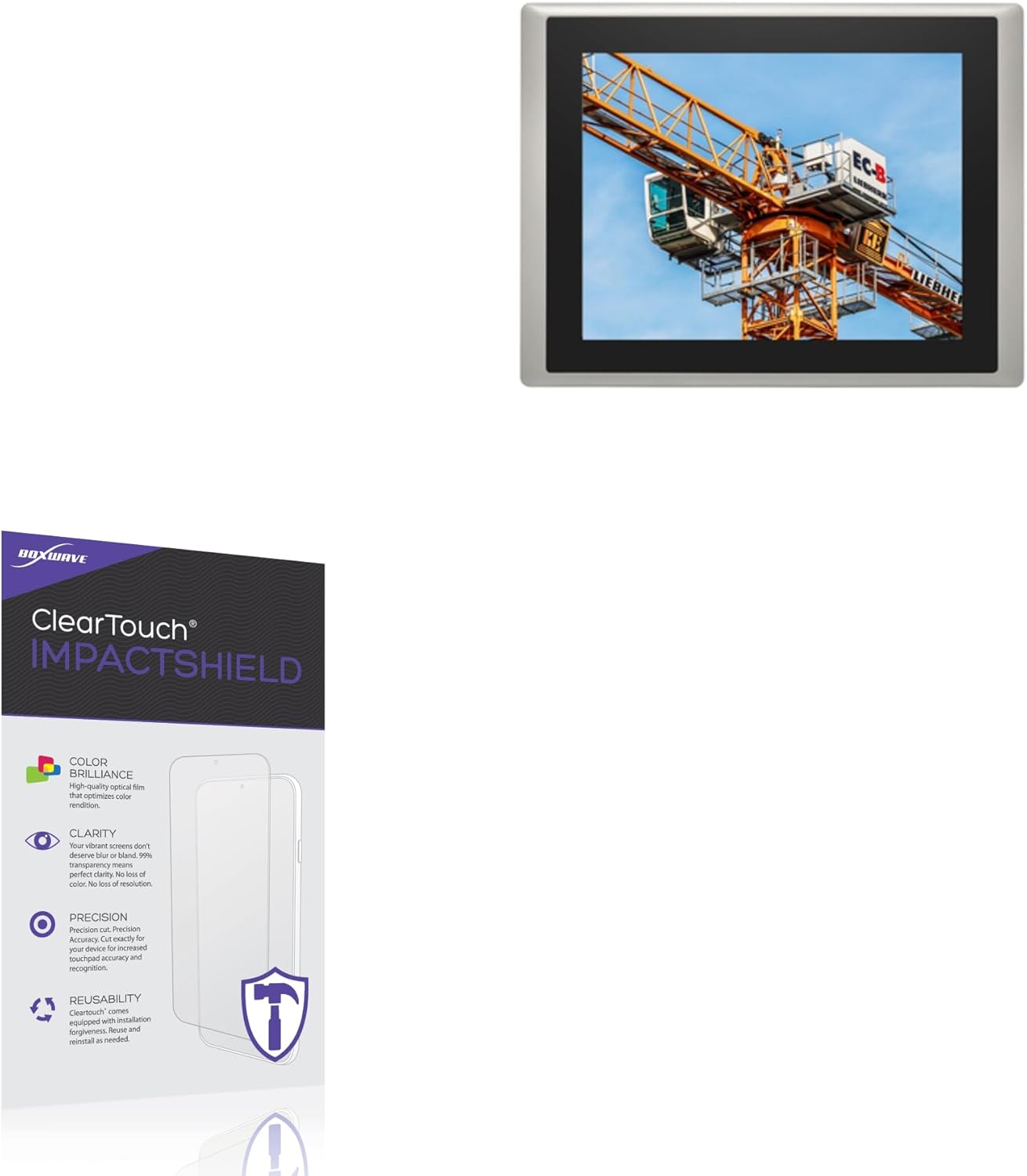 BoxWave Screen Protector Compatible With Cincoze CS-115/P2102E - ClearTouch ImpactShield (2-Pack), Impenetrable Screen Protector Flexible Film