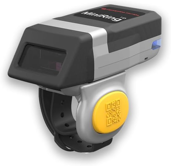 Generalscan R1120 High-Speed Wireless Finger Barcode Scanner, Bluetooth (iOS, Windows, Android), Single Line Laser Reader, Multiple Modes: Finger, Pistol-Grip, Retractable Key Chain (Build Your Own)