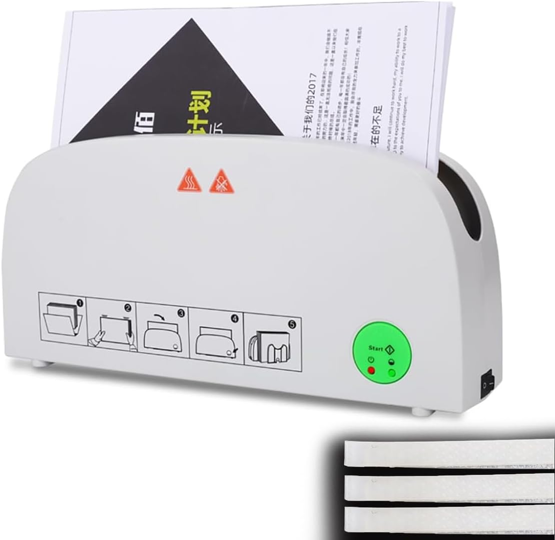 JKSVTF A4 Thermal Binding Machine, Quick Preheating in 3 Minutes Electric Hot Melt Binding Machine, 33mm Max Binding Thickness, 1min Fast Binding for Photo Album, Documents and Reports, for Students