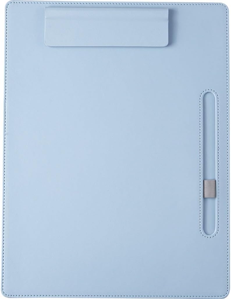 EWUROI A4 Plywood Clip Folder Sign Business Contract Pen Insert Office Speaker