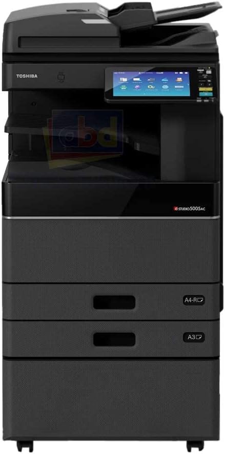 Toshiba E-Studio 5005AC A3 A4 Color Laser Multifunction Printer - 50ppm, Copy, Print, Scan, Scan-to-USB, Print-from-USB, Auto Duplex, Network, 2 Trays, Stand (Renewed)