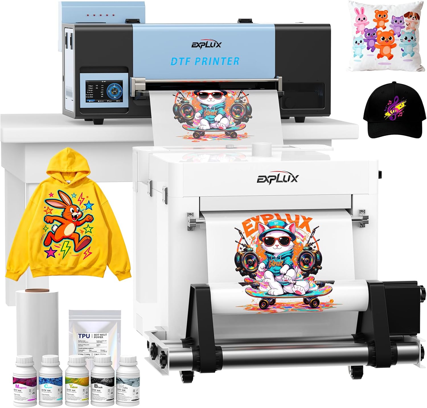 EXPLUX A3 Pro Max XP600 DTF Printer - 2X Faster Than L1800/L805, Foldable 5