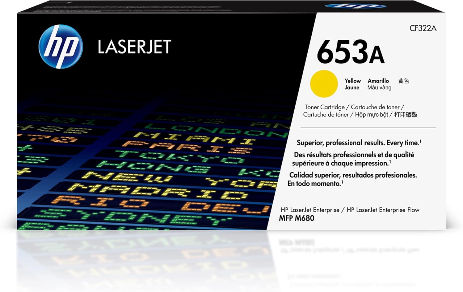 HP 653A Yellow Toner Cartridge | Works Color Laserjet Enterprise MFP M680 Series | CF322A
