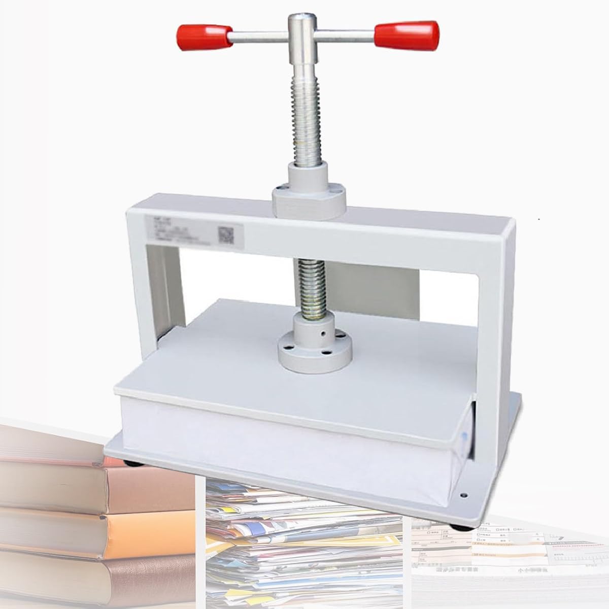 XUXIAO Manual Paper Flattening Machine, Notes Invoice Bookbinder Press Screw Bookbinding, Papers Flatting Machine for Books, Invoices, and Documents