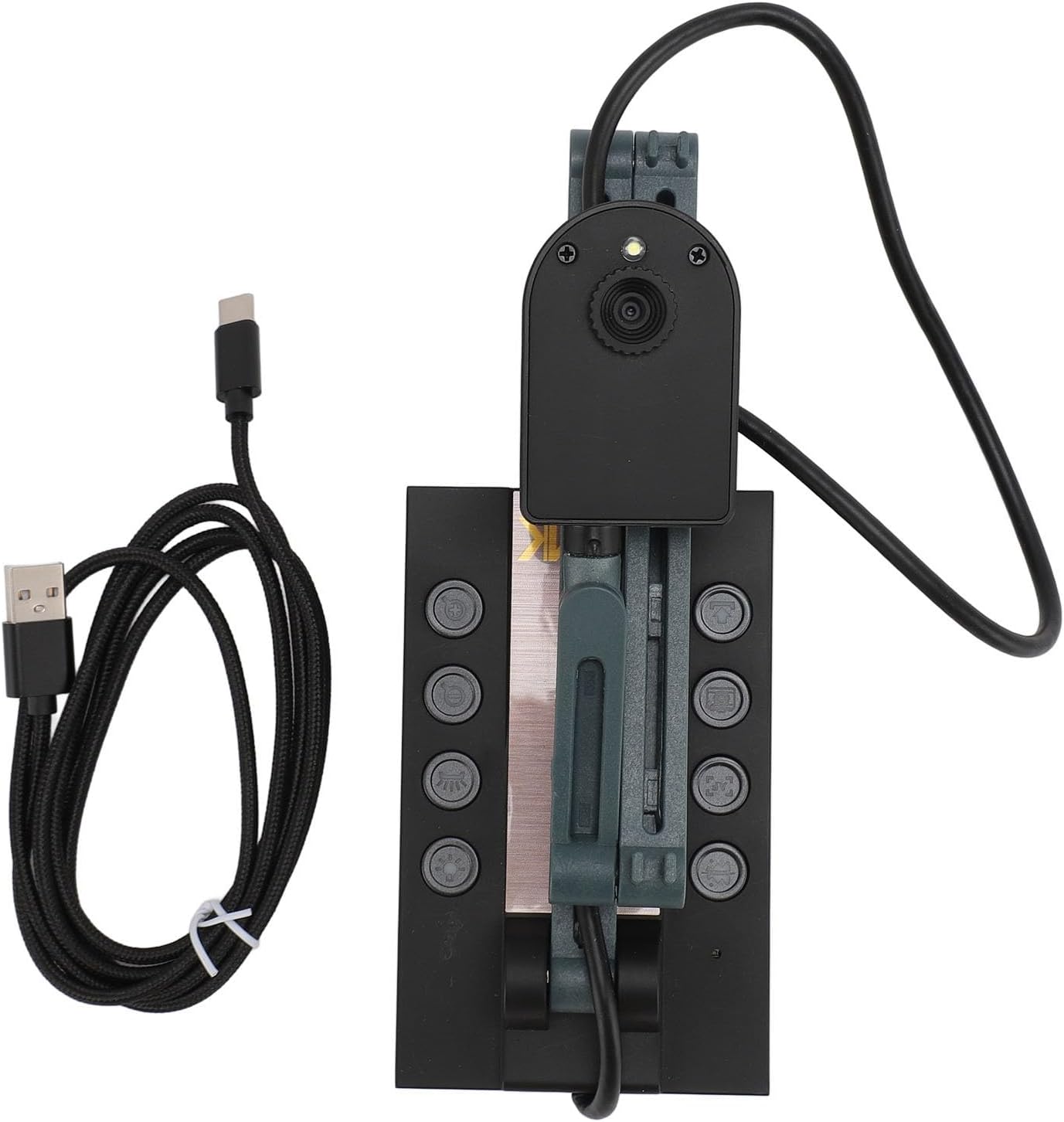 4K USB Document Camera with LED, HD Multimedia Interface Support, Foldable Portable Document Webcam for Distance Learning, Includes 128G Memory Card, 15MP Lens, 30fps Streaming