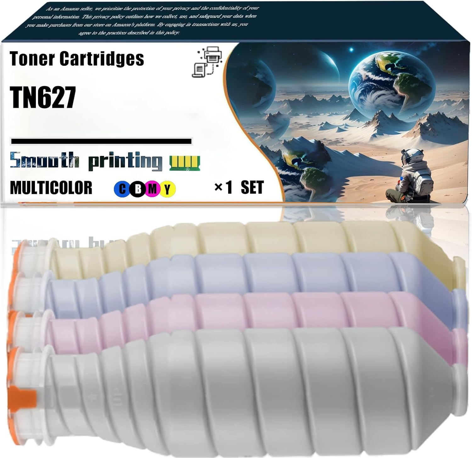 LSSF Replacement Parts Toner Cartridges TN627 Compatible with Konica Minolta AccurioPress C12000 AccurioPress C14000 Printers, Contains Chip and Clear Printing (4-Pack BK/C/M/Y)