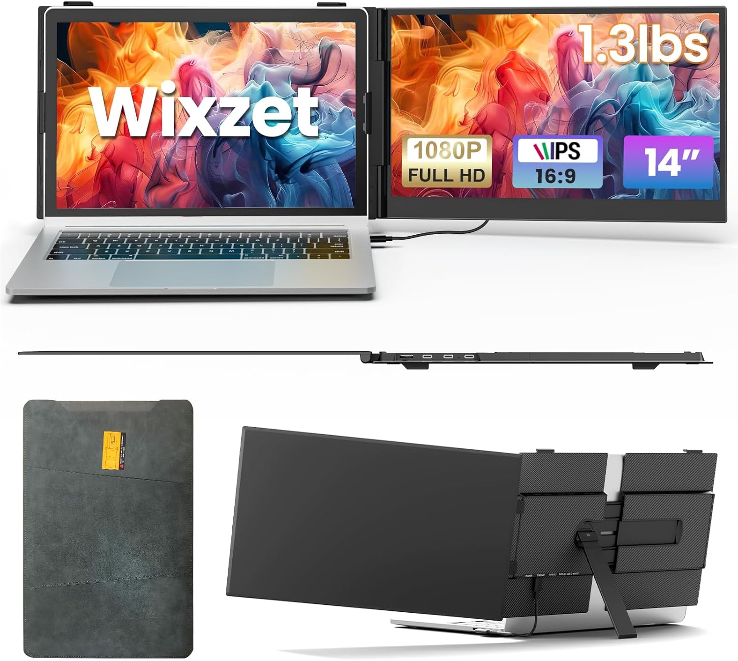 Wixzet Laptop Screen Extender, Ultra-Thin 14