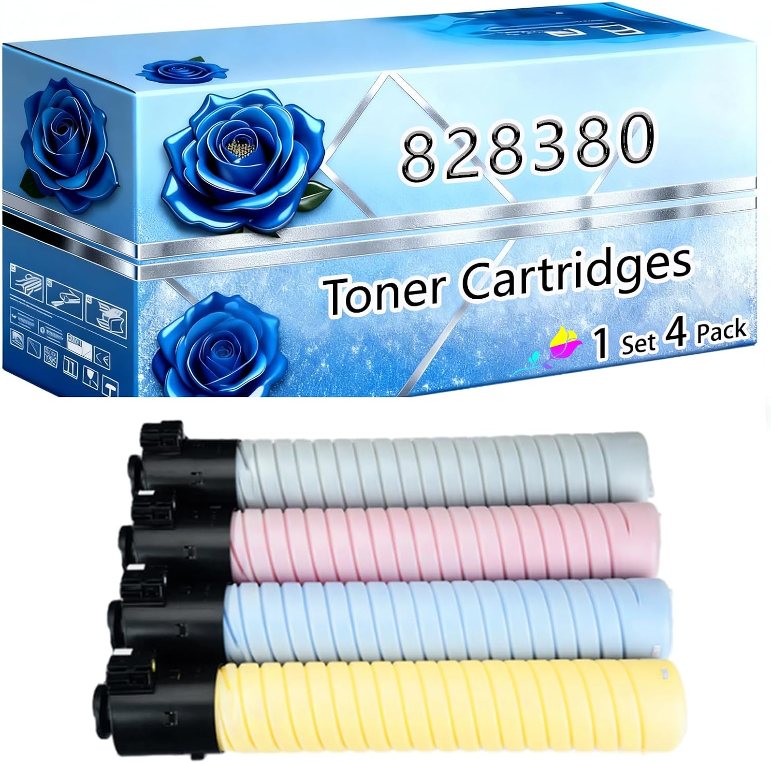 BIVOL Compatible Toner Cartridges Replacement for Ricoh 828380 High Yield 68000 Pages Pro C9110 Printers (4-Pack BK/C/M/Y)