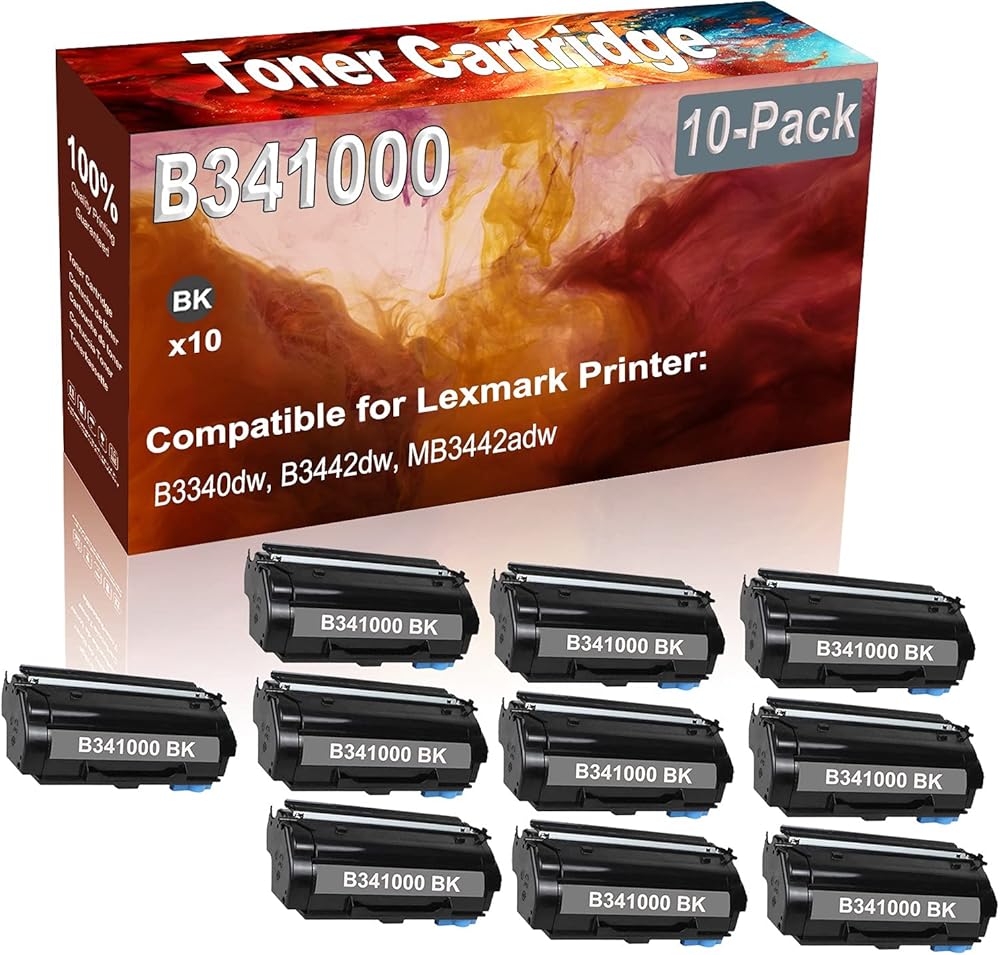 Credibility Store 10-Pack (Black) Compatible B3340dw B3442dw Laser Printer Cartridge (High Capacity) Replacement for B341000 Printer Cartridge