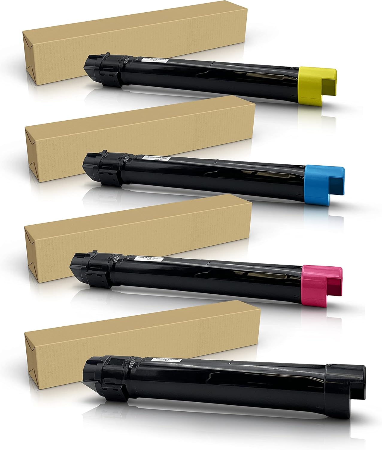 Professor Color Re-Coded OEM Toner Cartridge Replacement for Xerox Phaser 7800 7800DN 7800DX 7800GX | 106R01566 106R01567 106R01568 106R01569 - High Yield 4 Pack