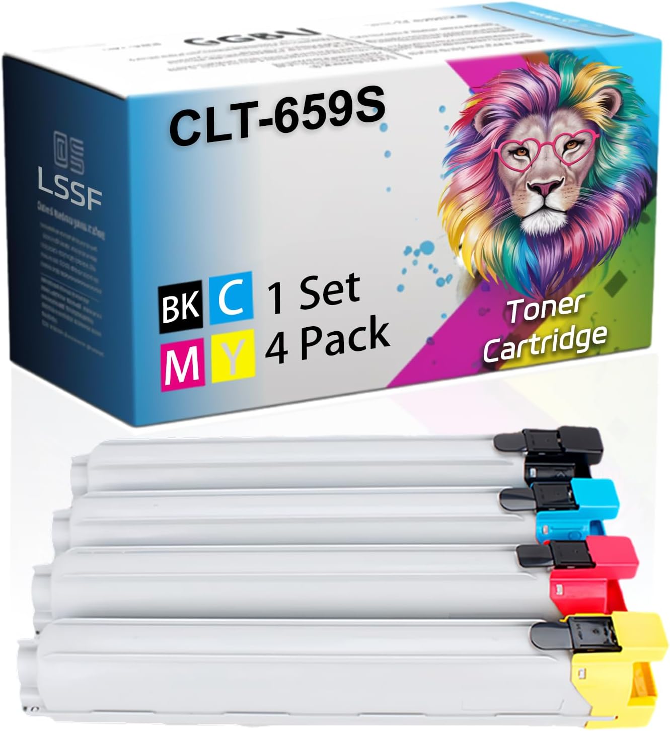 Compatible for Samsung MultiXpress CLX-8640ND CLX-8650ND Printer, CLT-659S CLT-K659S CLT-C659S CLT-M659S CLT-Y659S Toner Cartridge, Ultra-High Print Page Count with Chip 20000 Pages (Multicolour)