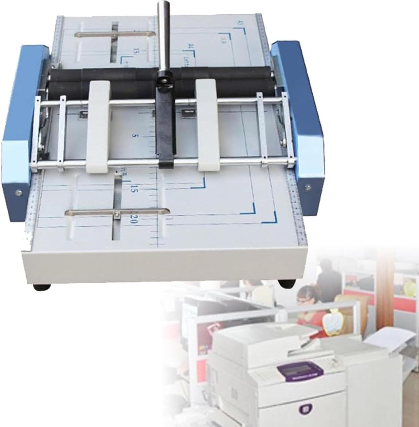 DPLXQPP Creasing Machine Electric Paper Book Stapler,Automatic Flatbed Binding Machine,A3 Brochure Stapler,Folder,Automatic Binding Machine,110V