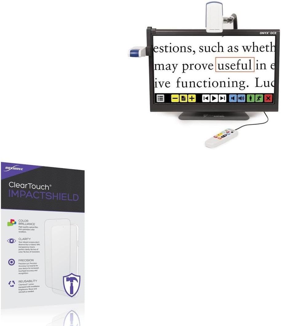 BoxWave Screen Protector Compatible with Freedom Scientific Onyx OCR (24 in) - ClearTouch ImpactShield (2-Pack), Impenetrable Screen Protector Flexible Film