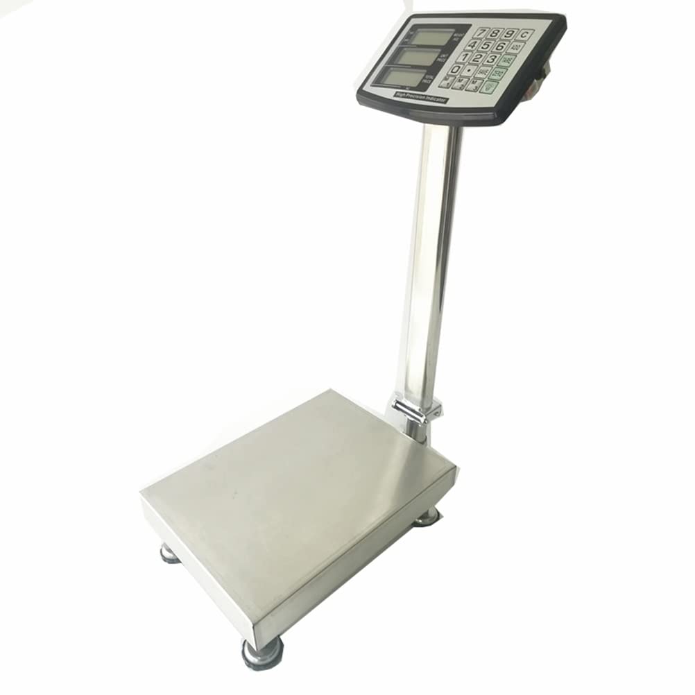 Digital Receiving Scale Platform Industrial Foldable Weight Electronic High-Definition LCD Display Floor for Luggage Shipping Package Computing Postal Shop Weighing (Size : 150kg/10g) (300kg/20g)