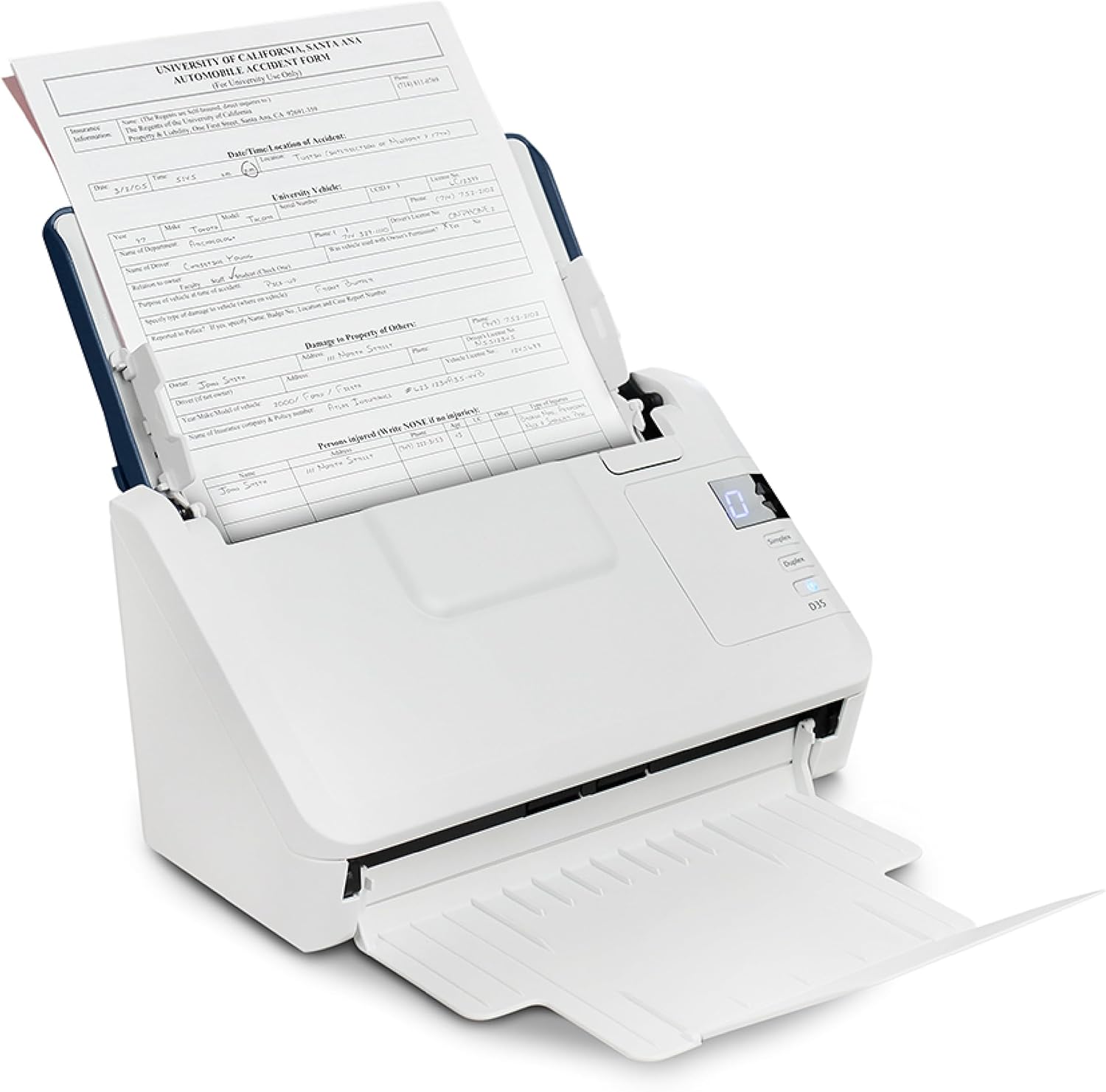 Xerox Visioneer Xerox D35 Scanner, USB Office Document Scanner for PC and Mac, 45 PPM, Automatic Document Feeder (ADF), White