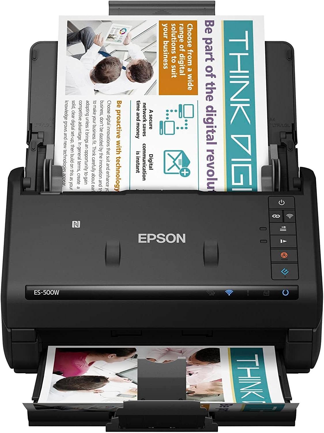 Epson WorkForce ES-500W Wireless Color Duplex Document Scanner for PC and Mac, Auto Document Feeder (ADF)
