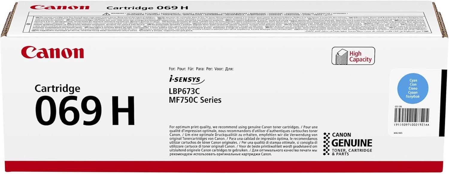 Canon Toner Cartridge 069 H C Cyan