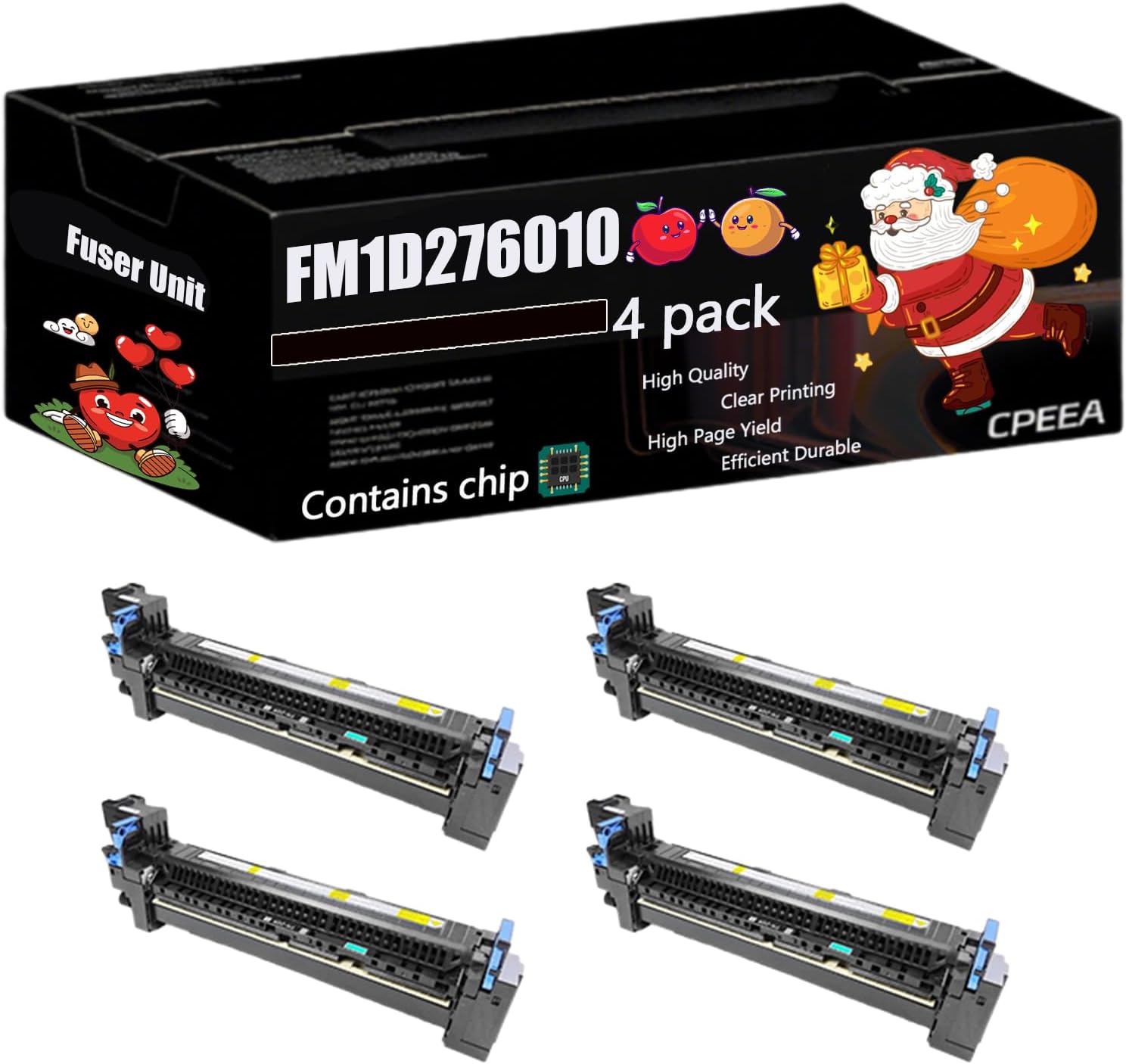 Compatible for Canon FM1D276010 Fuser Unit Work for Canon imageRUNNER Advance C3320 C3325 C3330 C3520 C3525 C3530 C3125 Printers (4 Pack Black)