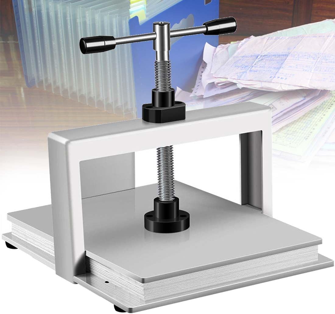 FKHFTI Bookbinding Press Machine, A4/A3 Flat Paper Press Machine, Manual Book Flattening Nipping Machine, Heavy Duty Bookbinder Double Balance Rod Paper Press Machine,A4 (A3)