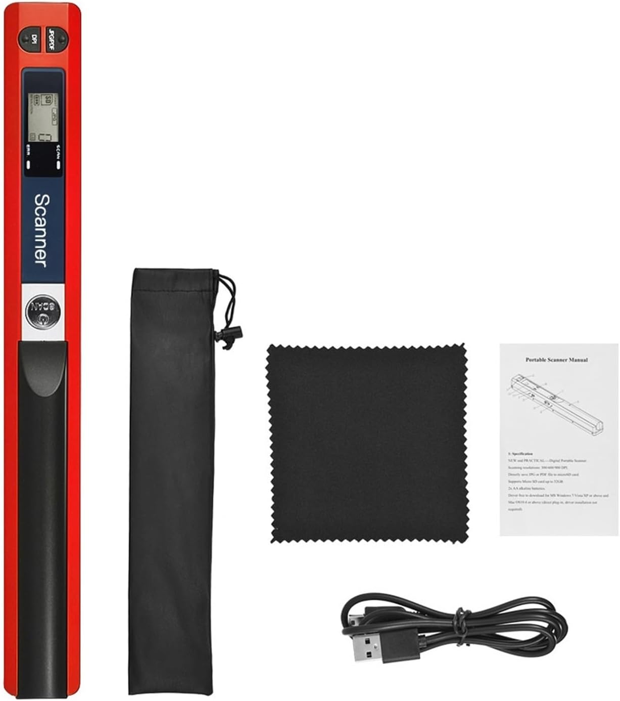 Document Camera Portable Handheld Wand Wireless Scanner, A4 Size 900DPI JPG/PDF Formate,Provides Fast Focusing Speed