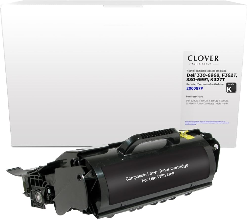 Clover Remanufactured Toner Cartridge Replacement for Dell 5230/5350/5530/5535 | Black | High Yield