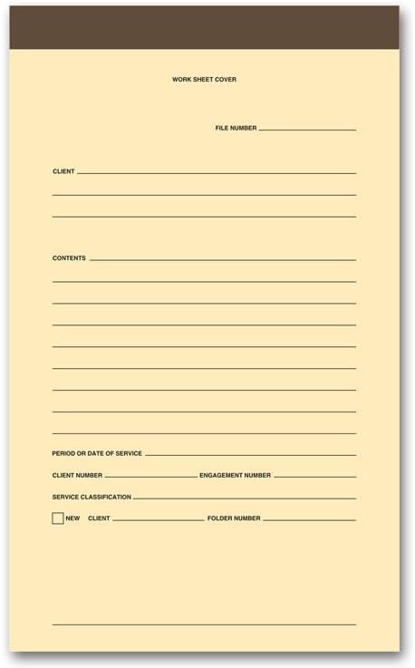 5Forms Binders Work Sheet 8 1/2 x 14 Qty Packaged in 25 Sets (Front and Fastener Back) per Box.