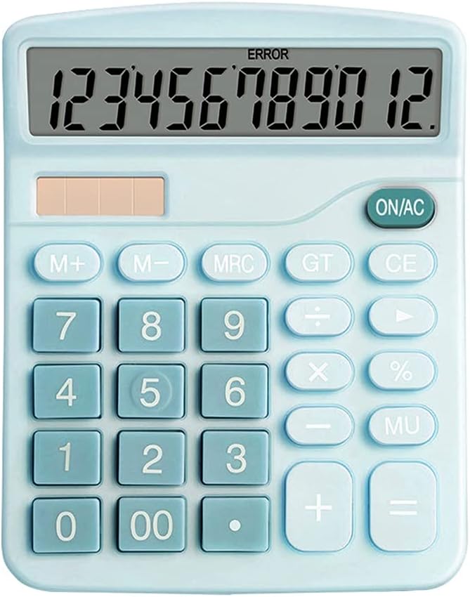 GFHSKRPL Calculator 12 Digits Electronic LCD Large Screen Desktop Calculators Home Office School Financial Accounting Tools